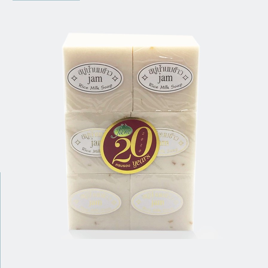 Xà Phòng Gạo Sữa Trắng Da Thái Lan Jam Rice Milk Soap 65gr Set 12 Cục - T2K Max