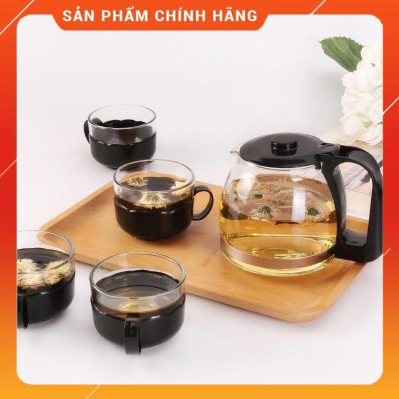 CHÍNH HÃNG -  Ấm pha trà thủy tinh có lõi lọc 700ml,bình pha trà thủy tinh có lưới lọc inox,bình ủ trà cao cấp