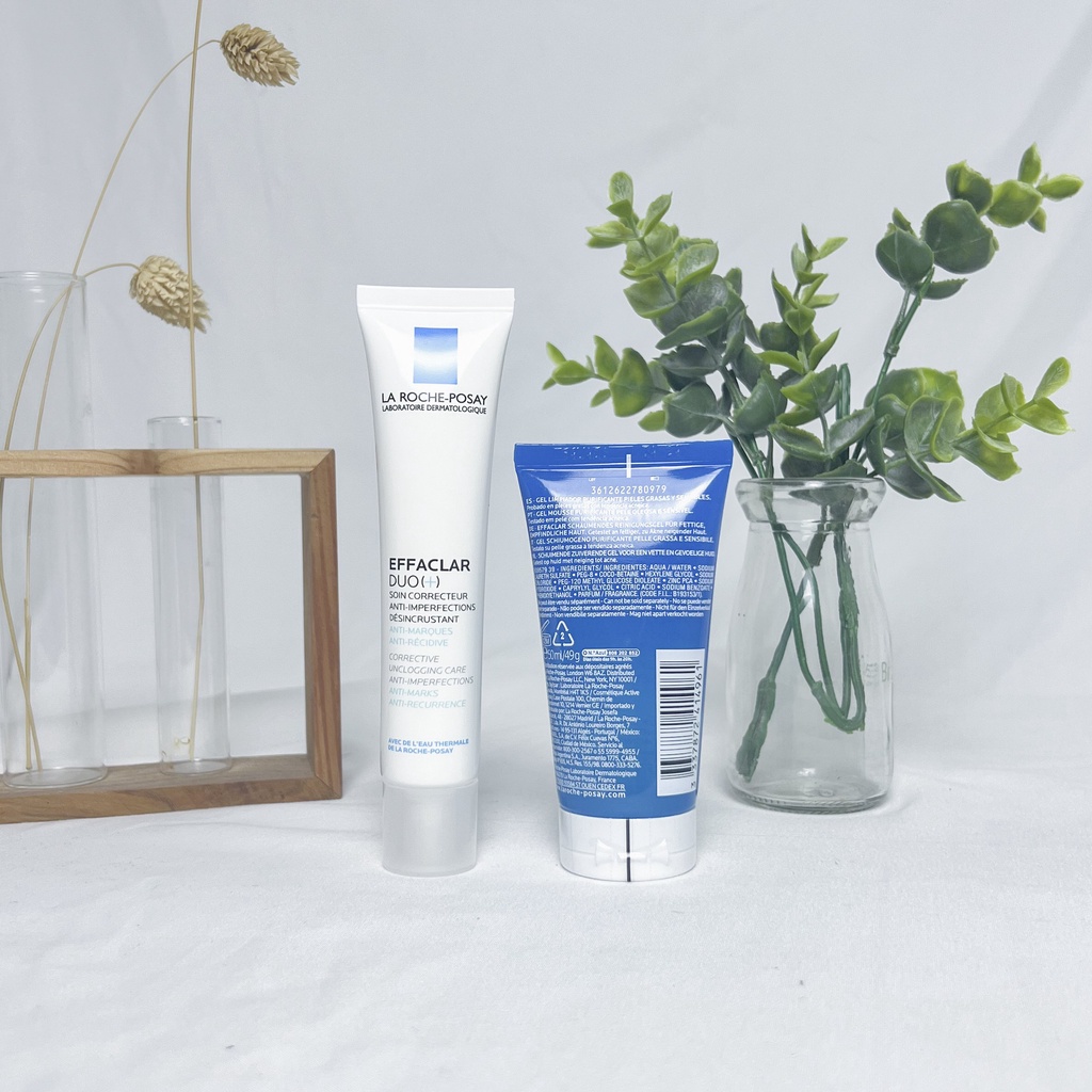 Set Kem Giảm M ụ n La Roche Posay Effaclar Duo+ 40ml Và Gel Rửa Mặt 50ml (date T6/2024)