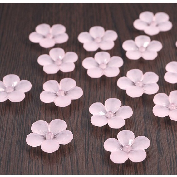 5 hoa nhựa cánh mờ 22mm nguyên liệu làm trâm làm trang sức cổ trang