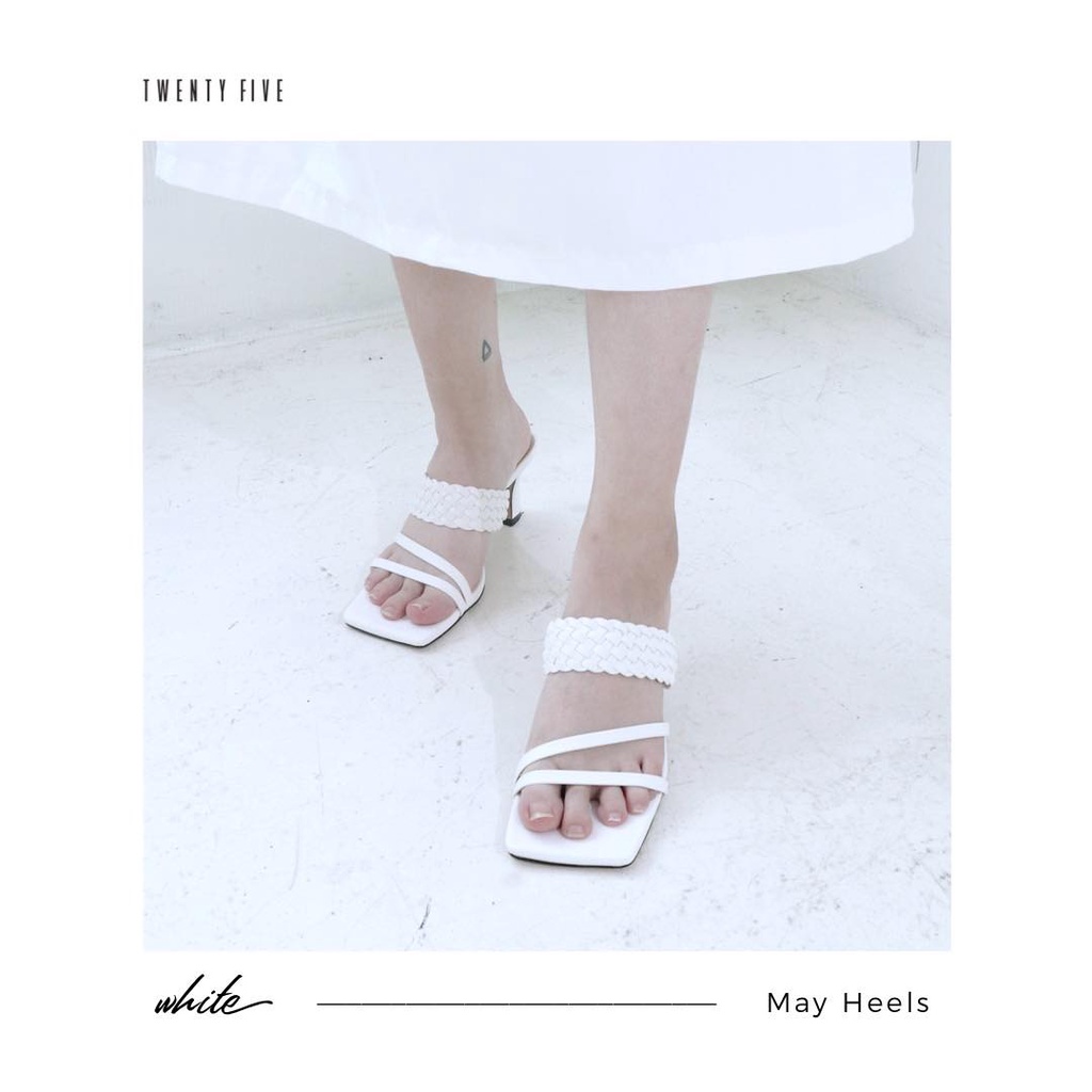 May Heels - Guốc da mềm hoạ tiết chéo Twentyfive Studio