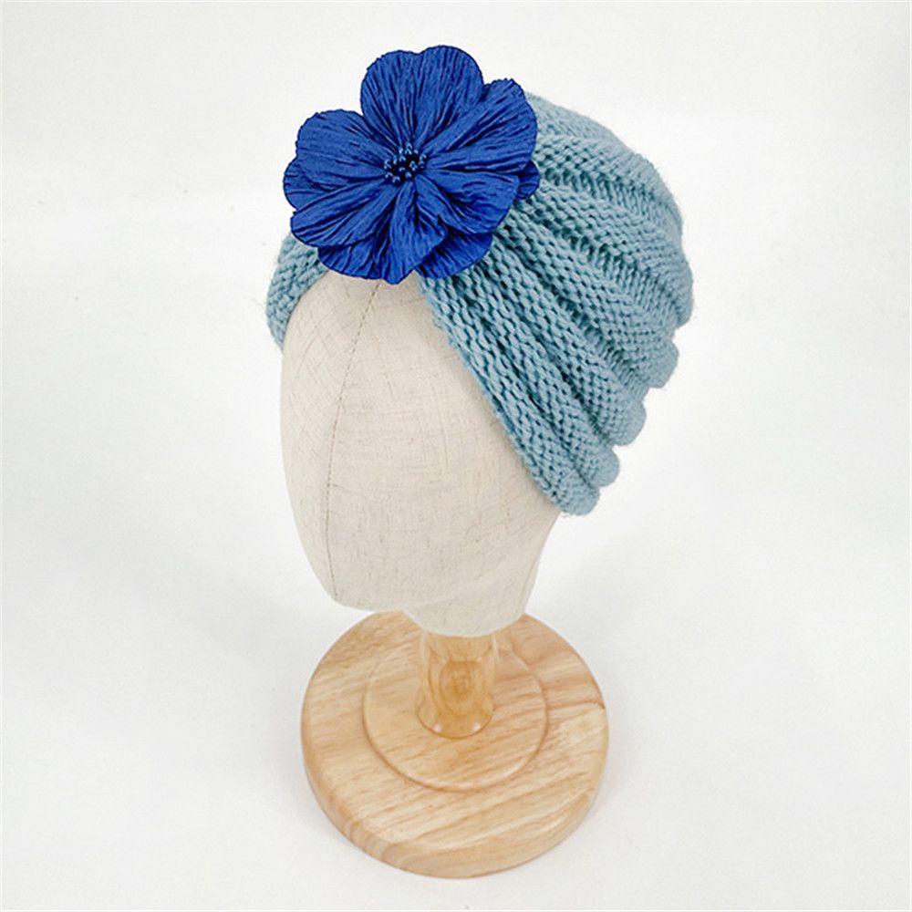 Mũ Len Đính Hoa Hồng Thời Trang Thu Đông Cho Bé