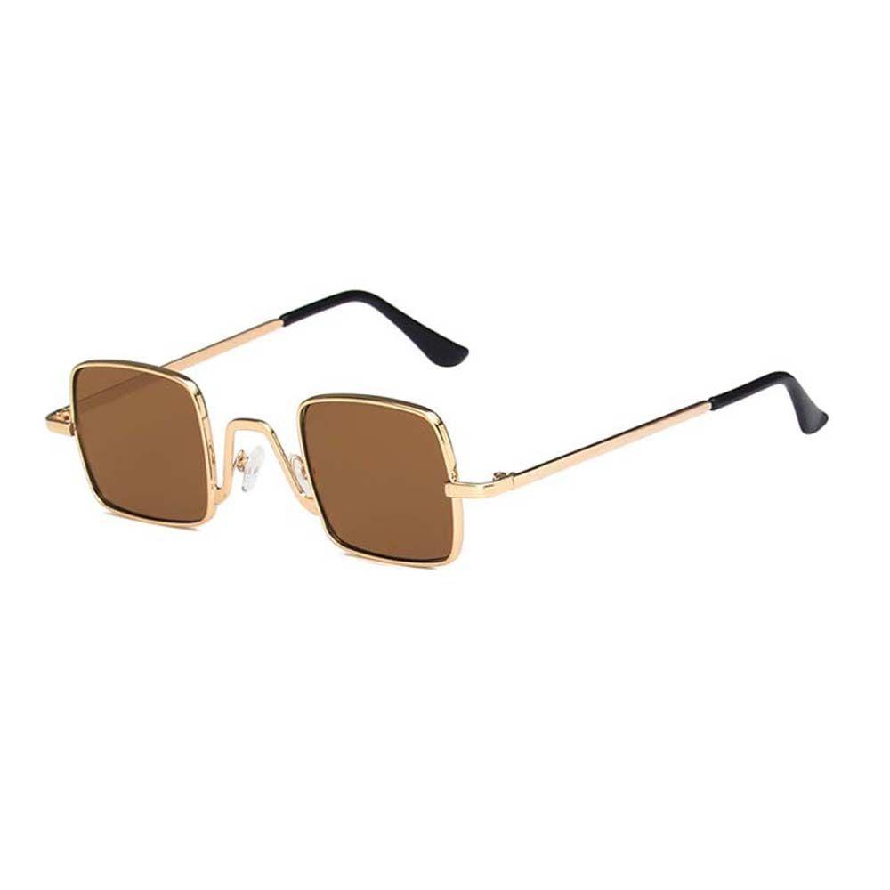 Kính Mát Gọng Vuông Kim Loại Màu Đen / Xám Dành Cho Bé Trai Gái