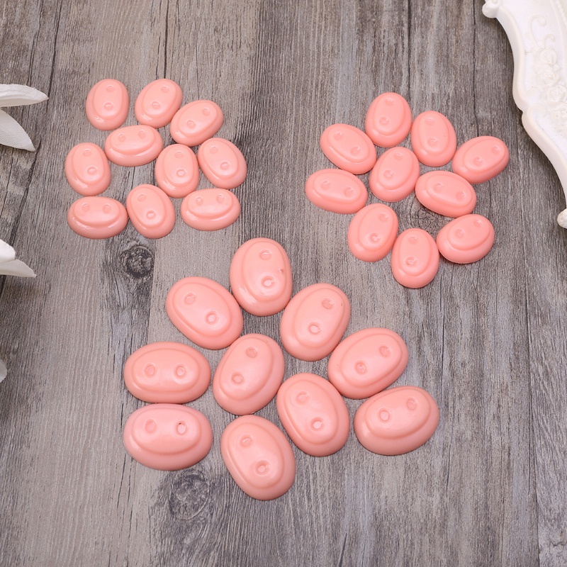 Bộ 10 Nút Mũi Heo Bằng Nhựa Cho Búp Bê DIY