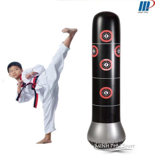 Trụ đấm bốc bơm hơi bằng cao su, bền, nhẹ, thích hợp dùng ở mọi nơi, mọi lứa tuổi, giới tính