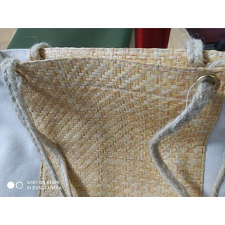 Túi Canvas phối Cói - Quai Đay