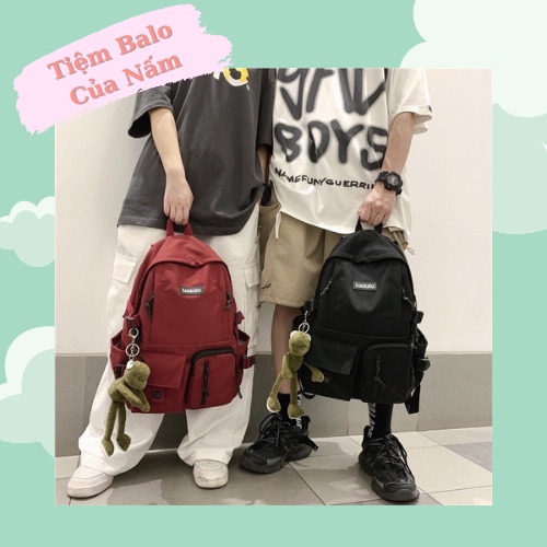 Balo Đi Học Ulzzang , Balo Nam Nữ Cute Chất Vải Dù Mịn Chống Thấm Nước