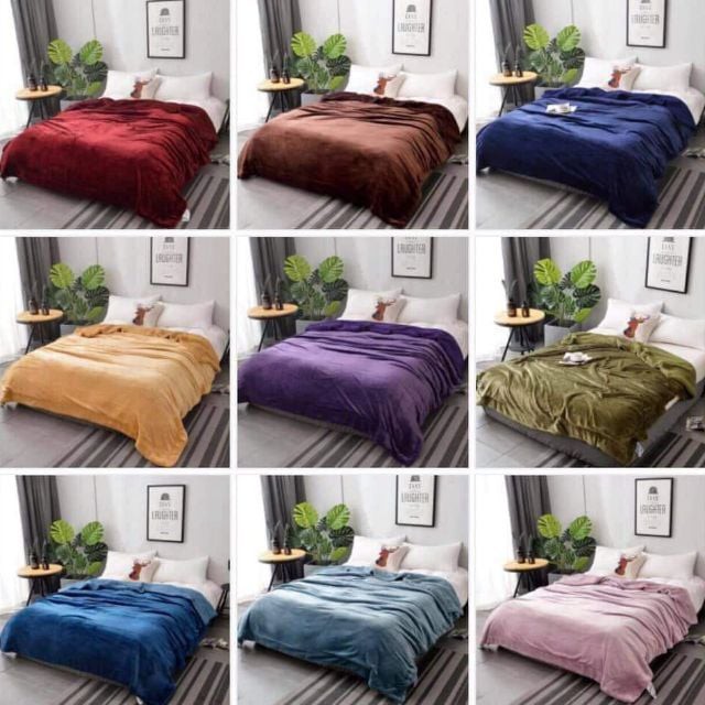 Chăn Muji Cao Cấp Nhập Khẩu - mềm mượt không dụng lông - khách chọn màu