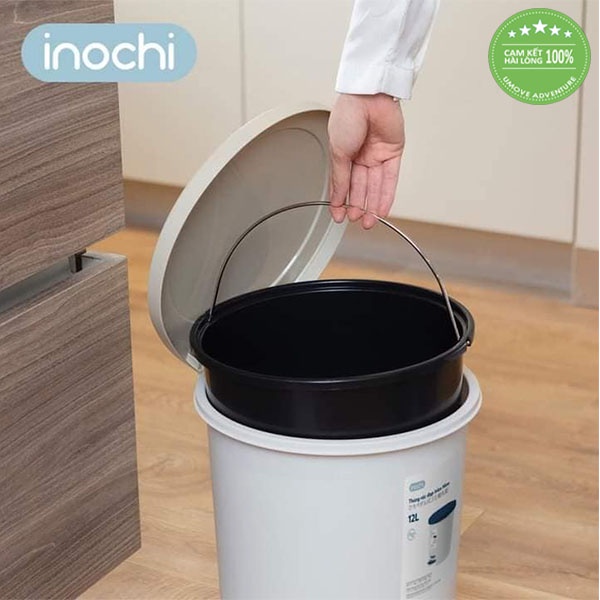 Thùng Rác Nhựa Đạp Chân INOCHI Cao Cấp, Thùng Đựng Rác Văn Phòng 6L 12L