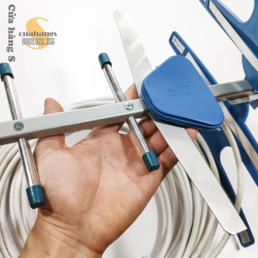 Anten DVB T2 Ăng ten tivi kỹ thuật số Anten tivi truyền hình mặt đất T24G kèm dây 15m - Bắt sóng nhạy khỏe
