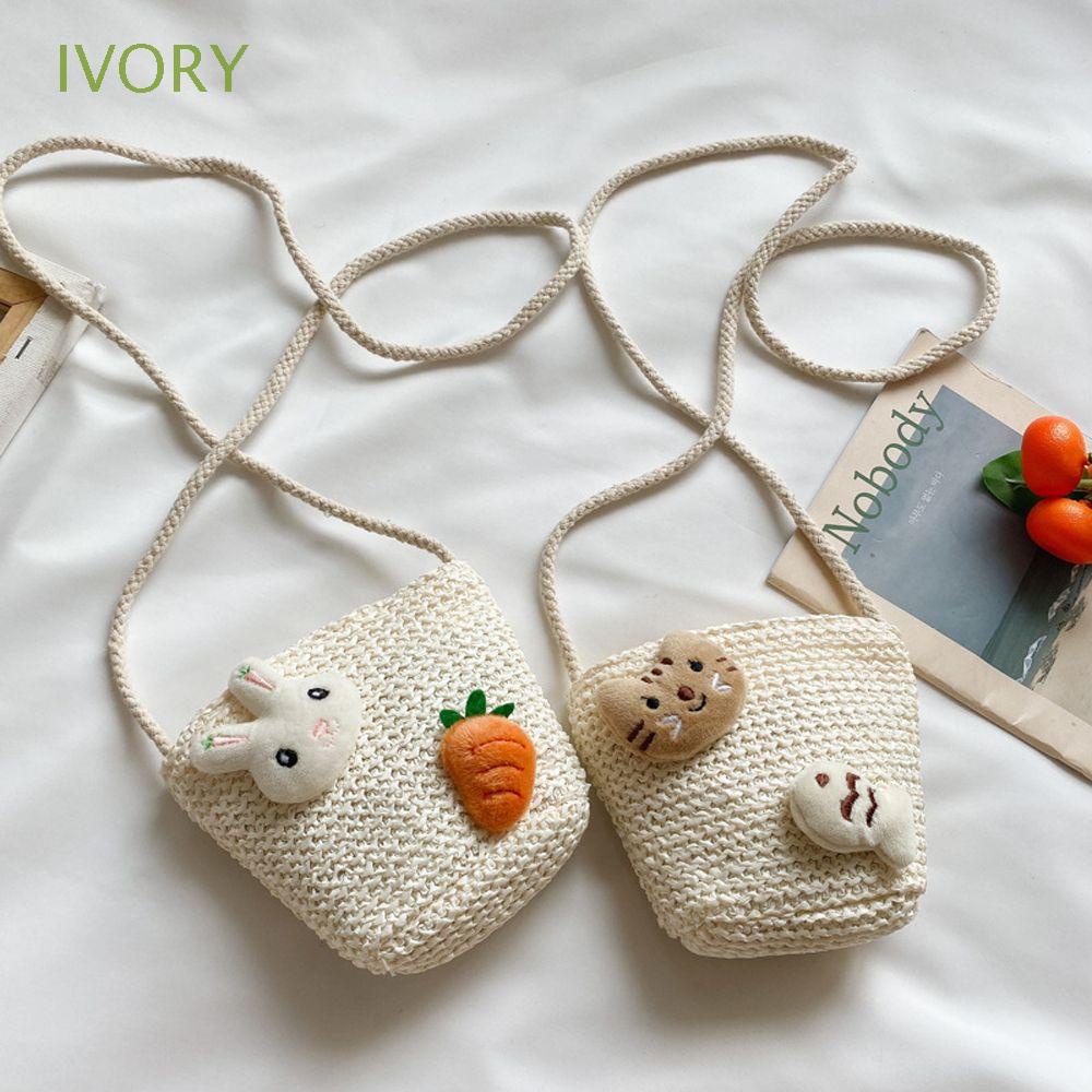 Ví Đan Rơm Thời Trang Mùa Hè In Hình Trái Cây Dễ Thương Phong Cách Bohemian Cho Trẻ Em