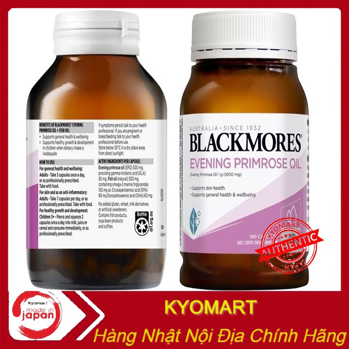 Tinh dầu hoa anh thảo Blackmores phiên bản nâng cấp nhiều viên nhất mẫu mới nhất,190v