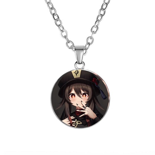 COMBO 4 món nhân vật HUTAO game GENSHIN IMPACT standee lomo dây chuyền vòng tay anime chibi