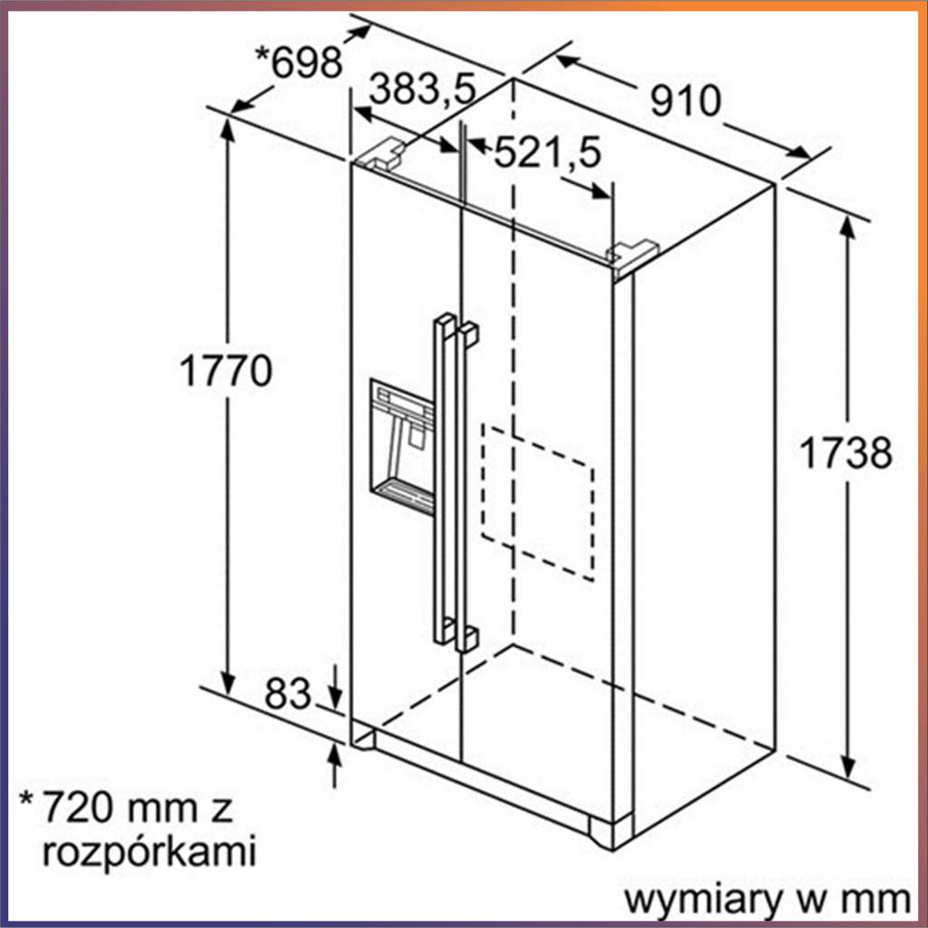 Tủ Lạnh Side By Side Bosch HMH.KAG90AI20G - Seri 6 TGB nhập khẩu nguyên chiếc ( Bảo Hành 3 Năm )