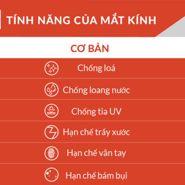 Mắt Kính Tròng Kính Cận Loạn CHEMI CRYSTAL U2 Hàn Quốc Siêu Mỏng Chống UV400 - Bảo Hành 6 Tháng