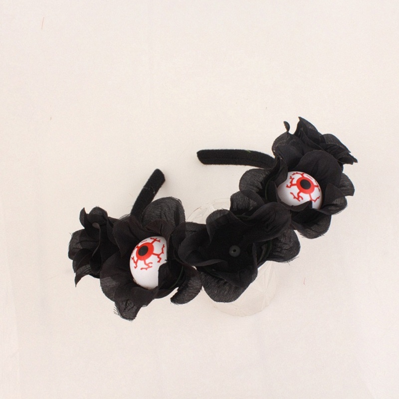 Băng Đô Cài Tóc Hình Bông Hoa Mắt Máu Trang Điểm Phát Sáng Trực Tiếp Dành Cho Bạn Nữ