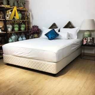 Bộ Drap giường Cotton trắng (kích thước 1m6*2m*20cm/ 1m8*2m*20cm) bộ 4 món