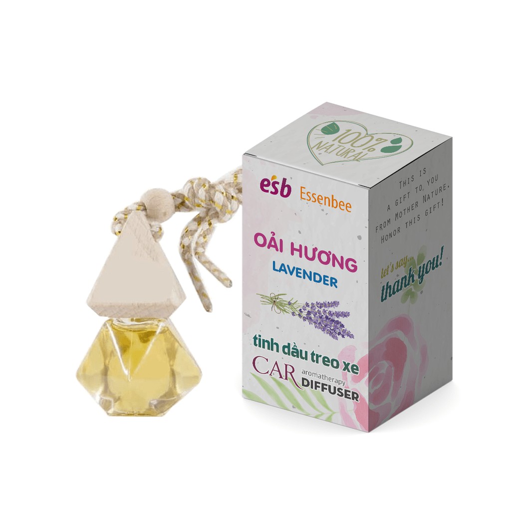 Tinh dầu Hoa Lavender Essenbee treo xe, treo tủ quần áo