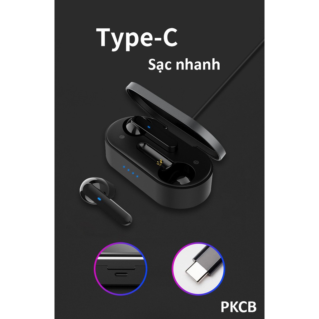 Tai Nghe True Wireless Bluetooth cảm ứng PKCB10 - Hàng chính hãng