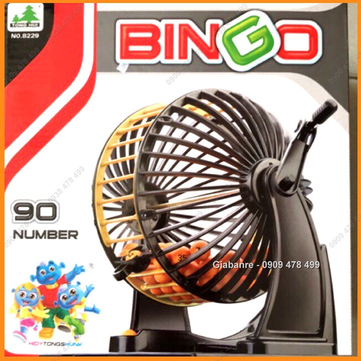 Trò Chơi Lồng Quay Xổ Số Loto Livestream Bingo Size Lớn 20cm - 90 Banh Số - 9339