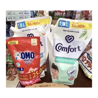 Nước Xả Vải Comfort Cho Da Nhạy Cảm 1.6L/Kháng Khuẩn Dịu Nhẹ Túi 1.5L