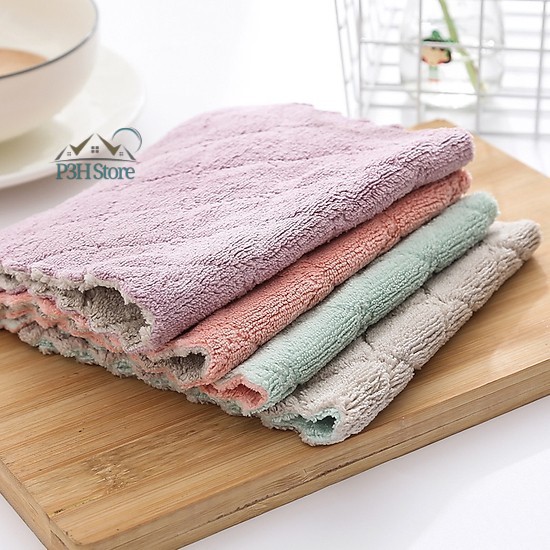 Khăn lau bếp nhỏ đa năng 2 mặt siêu thấm  kháng khuẩn