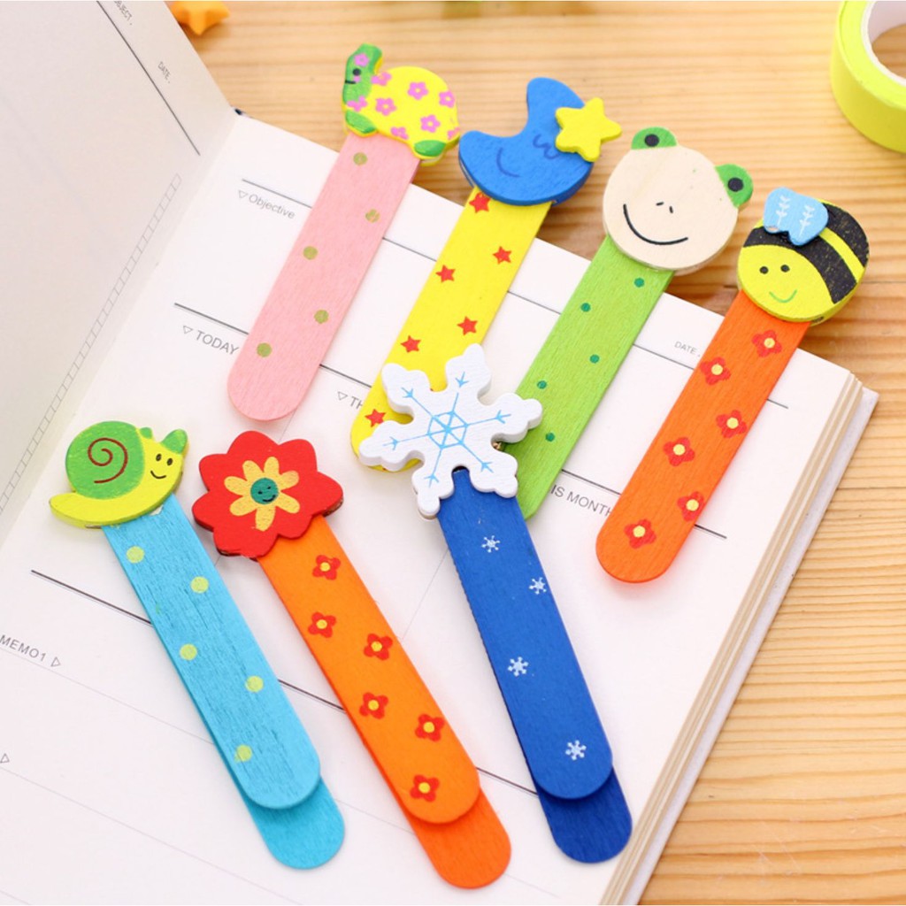 Đánh dấu trang bằng gỗ độc đáo thân thiện - Bookmark bằng gỗ kiêm thước kẻ cho bé