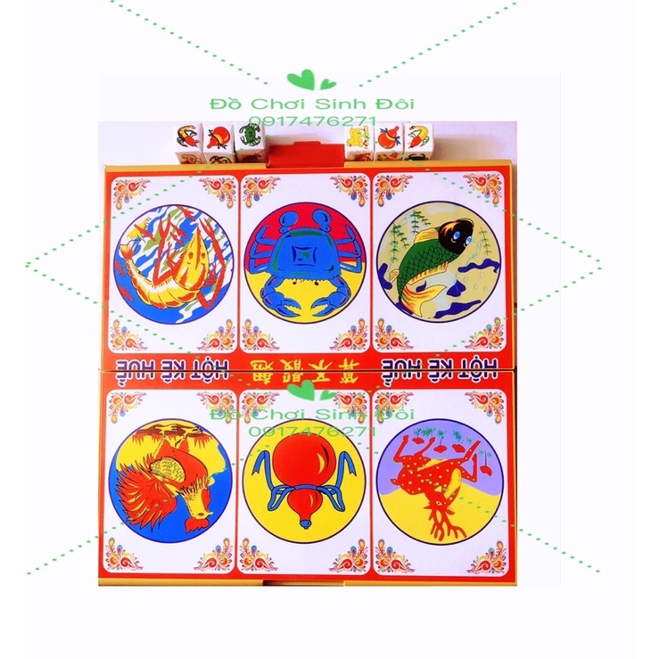 bàn bầu cua nhựa 42cm ( có 3 hột giấy và 3 hột múp)