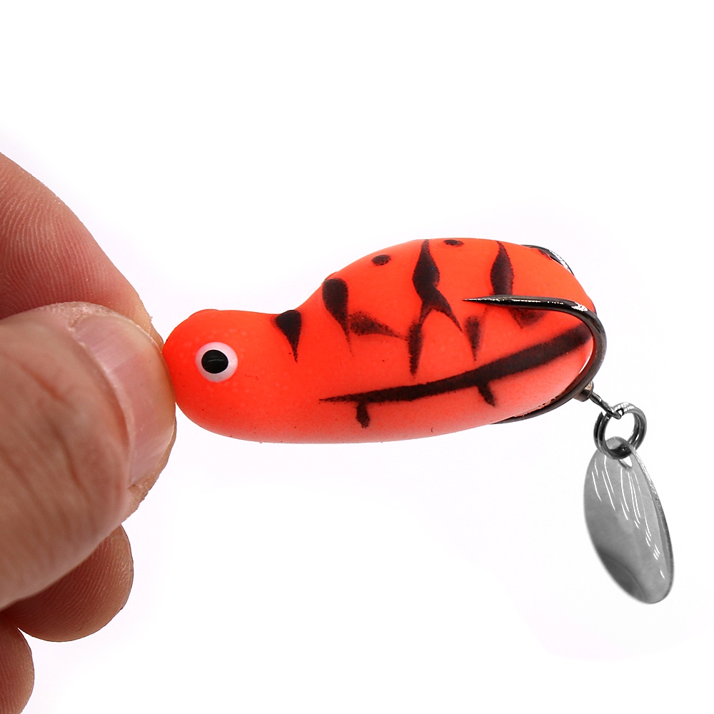 Mồi Câu Cá Giả Hình Ếch Đầu Ếch 4.5cm 7g Có Móc Đôi