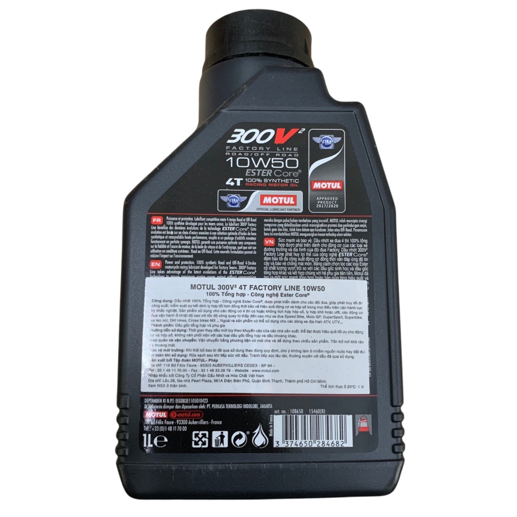 Motul 300V2 10W50  Factory Line France