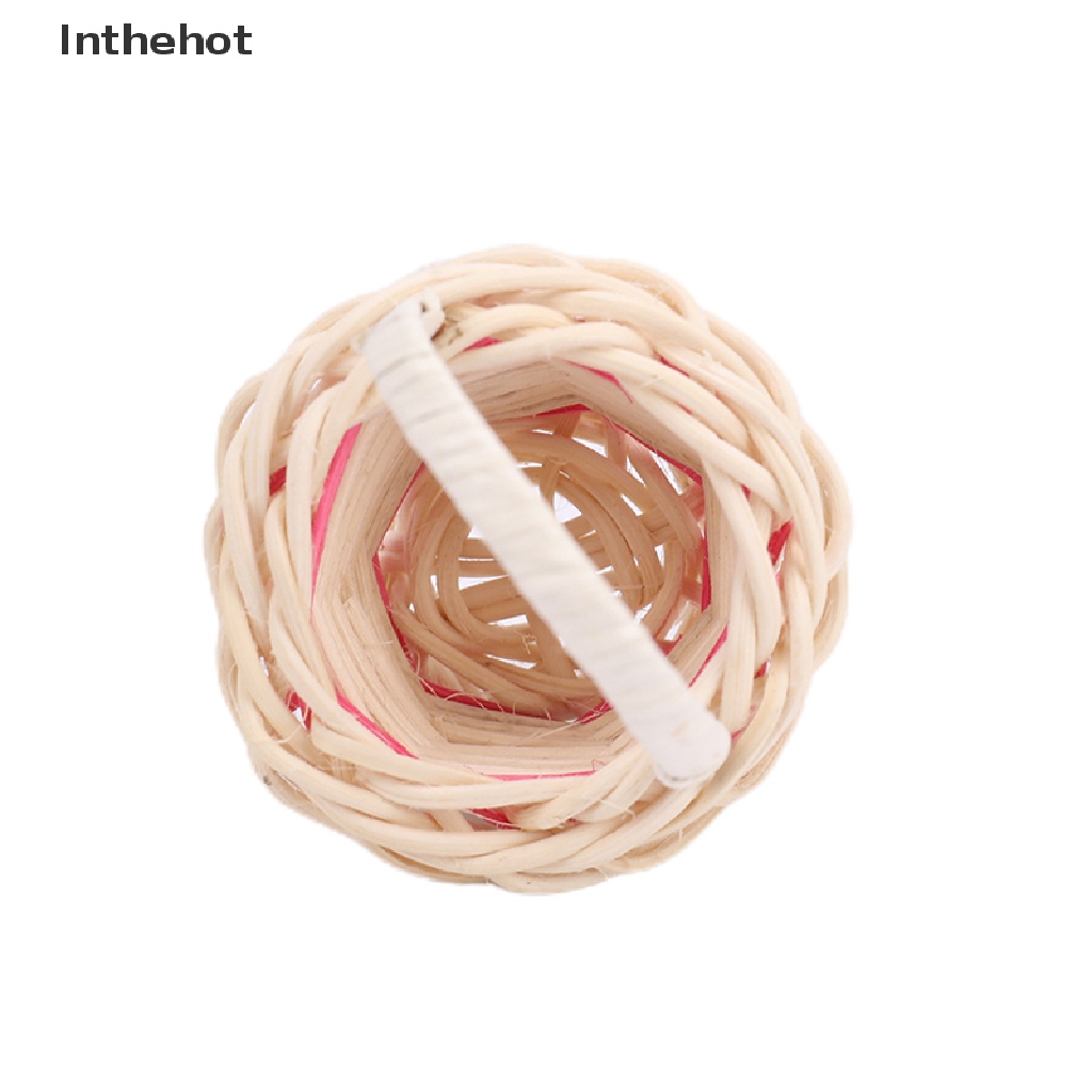 Giỏ Mây Đan Thủ Công mini Dễ Thương Trang Trí Nhà Búp Bê Tỉ Lệ 1 / 12