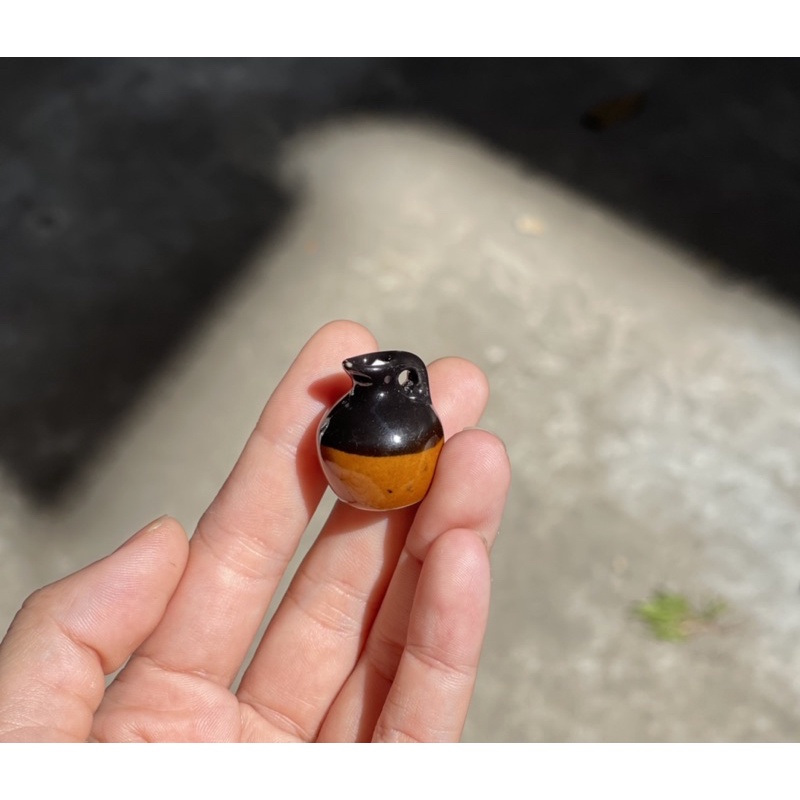 Bình lọ gốm có quai rót được mini cho nấu ăn mini, nhà búp bê