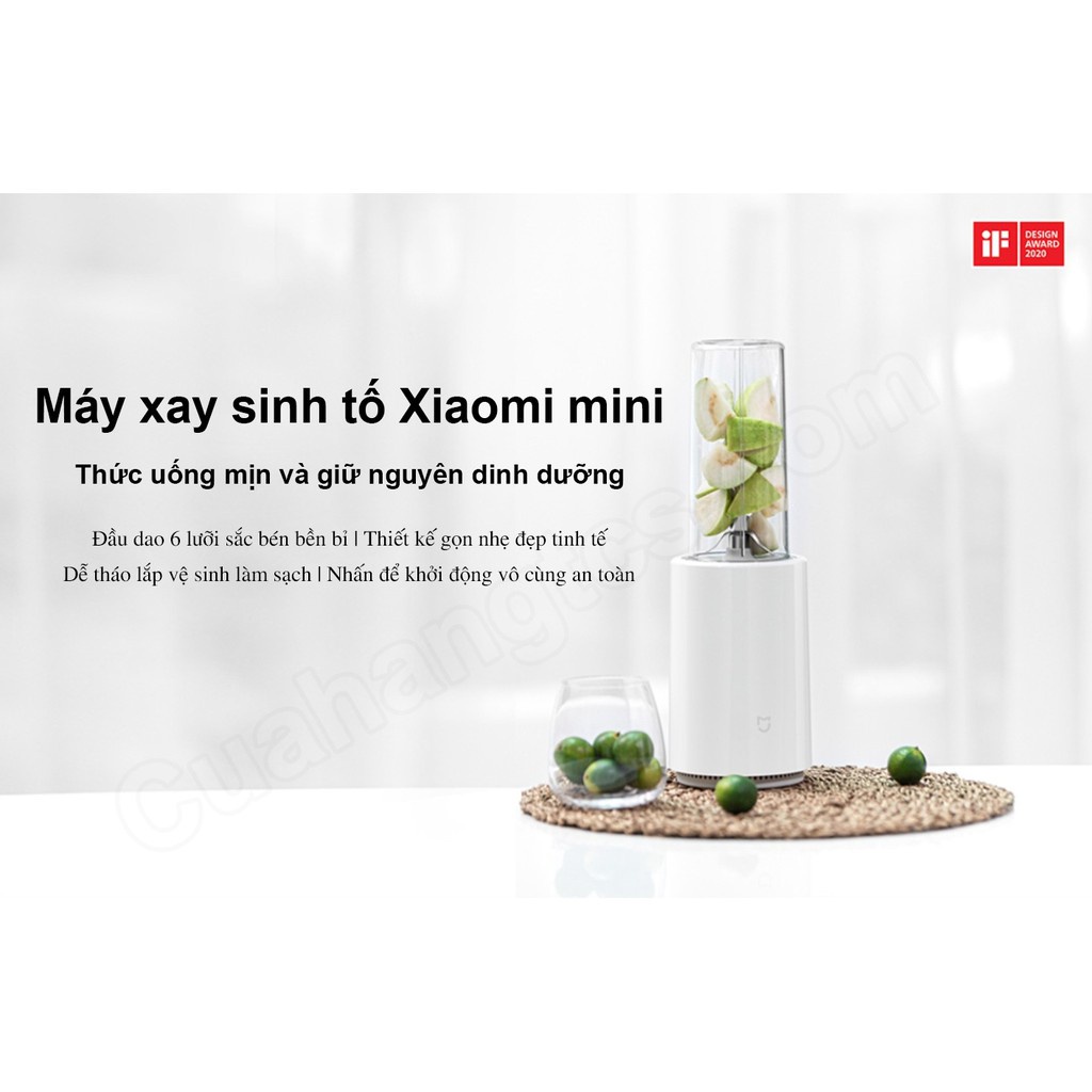 Máy Xay Sinh Tố Cầm Tay Xiaomi-Máy Xay Sinh Tố Mini-Có Sạc Pin-Công Suất 45W-Bảo Hành 12 Tháng