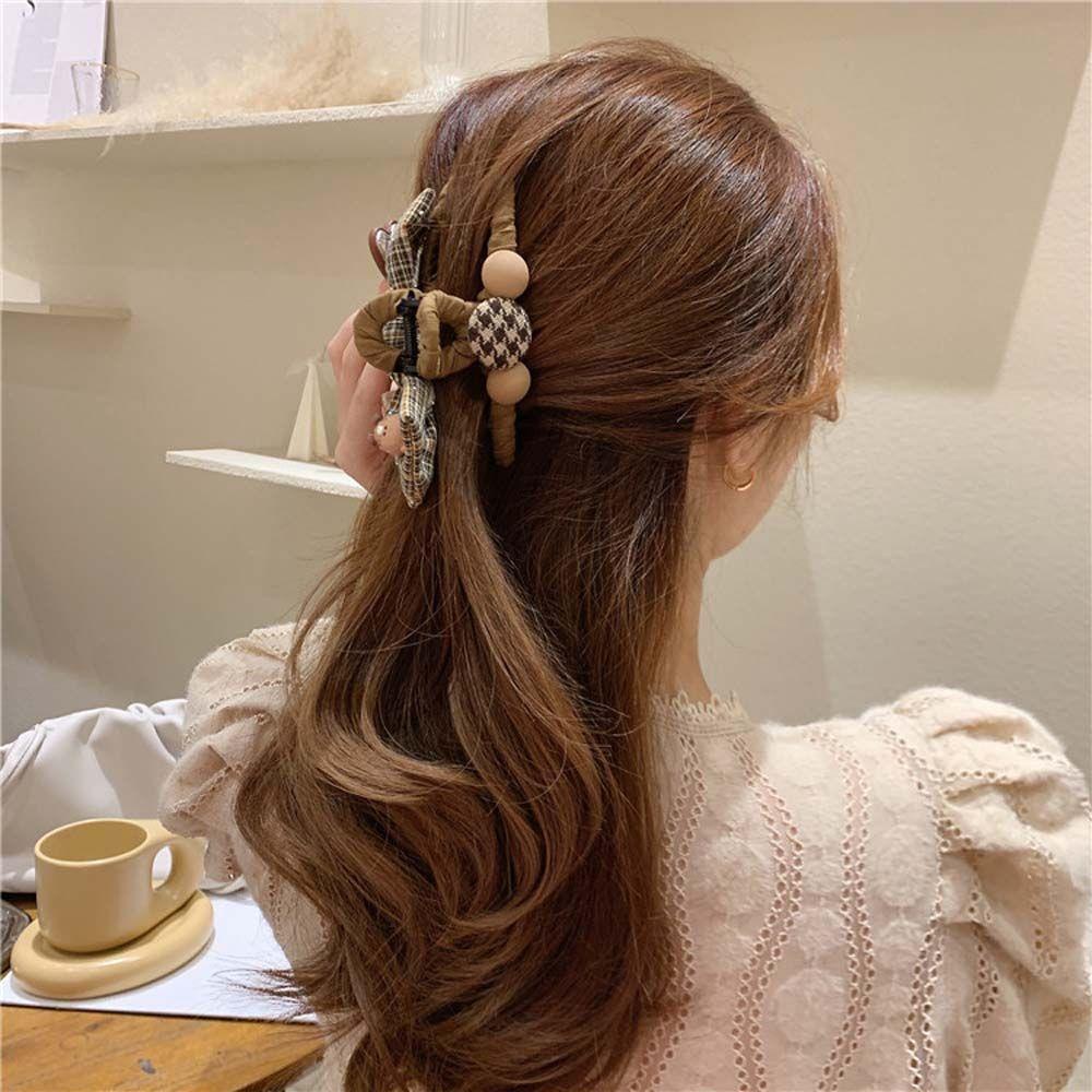 Kẹp Tóc Hình Vuốt Gấu / Trái Tim / Cá Mập Hoạt Hình Màu Trắng Đen Kiểu Hàn Quốc Ngọt Ngào WMES15H