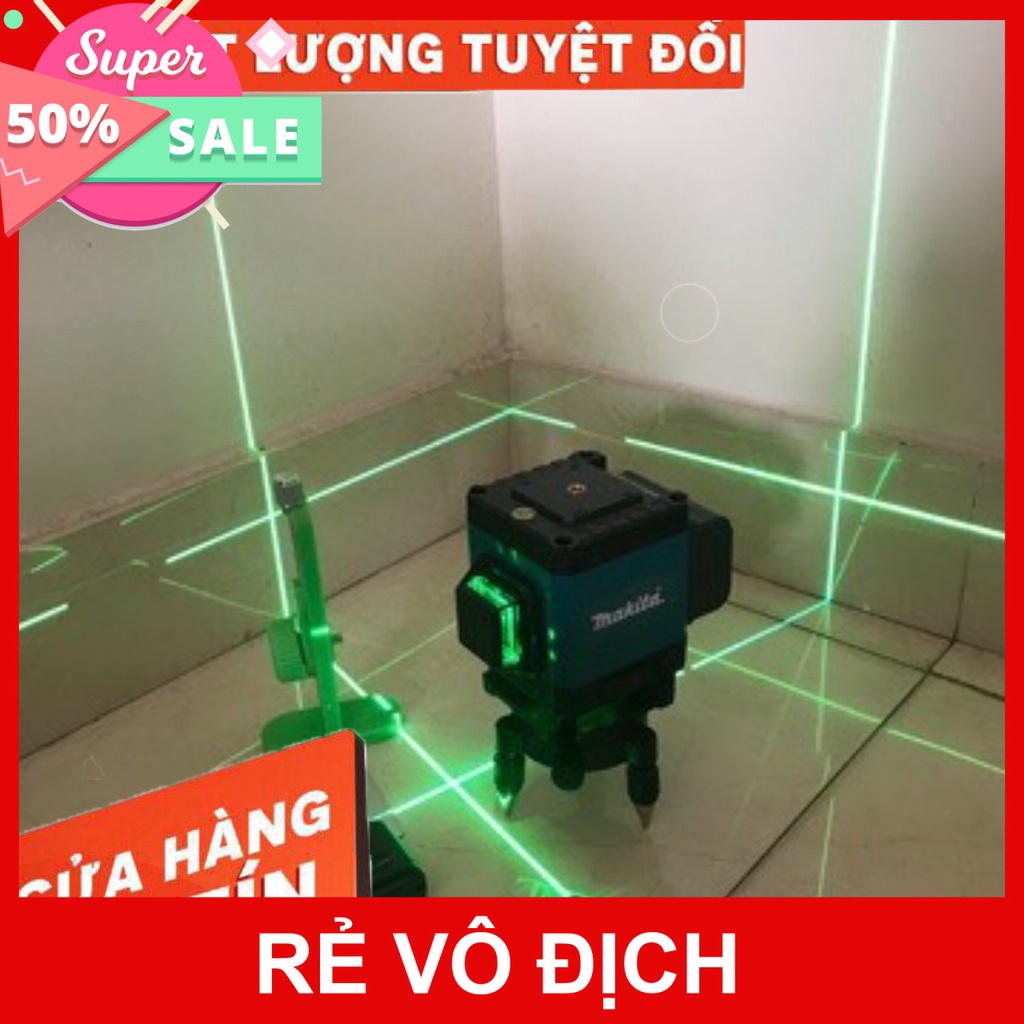 Máy cân bằng laze 12 tia xanh MAKITA dùng trong thi công đi dây, máng cáp, công tắc, ổ cắm, lắp đèn, ống dẫn nước...