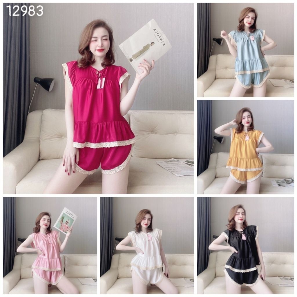 Đồ ngủ nữ❣️FREE SHIP❣️Đồ ngủ sexy lụa Satin cao cấp mềm mại xinh xắn &lt; 70kg