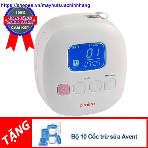 Máy hút sữa Cimilre F1 hàn quốc tặng kèm bộ 10 cốc trữ sữa Philips Avent