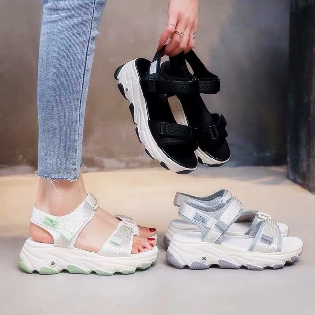 Dép nữ sandal đêa thơm(2 sắc) quai dán đế êm (free ship)