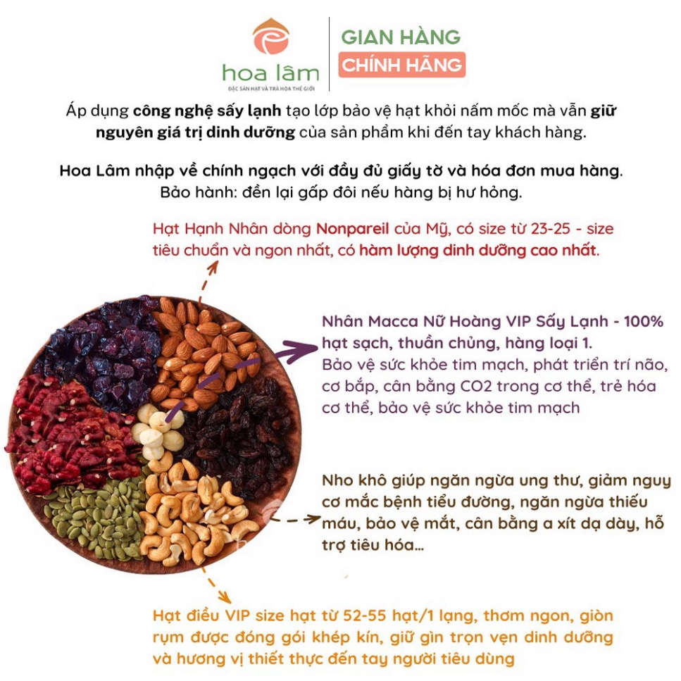 Hạt dinh dưỡng Hoa Lâm Nuts for Healthy Pregnancy cho mẹ bầu chu kì 0-3 tháng