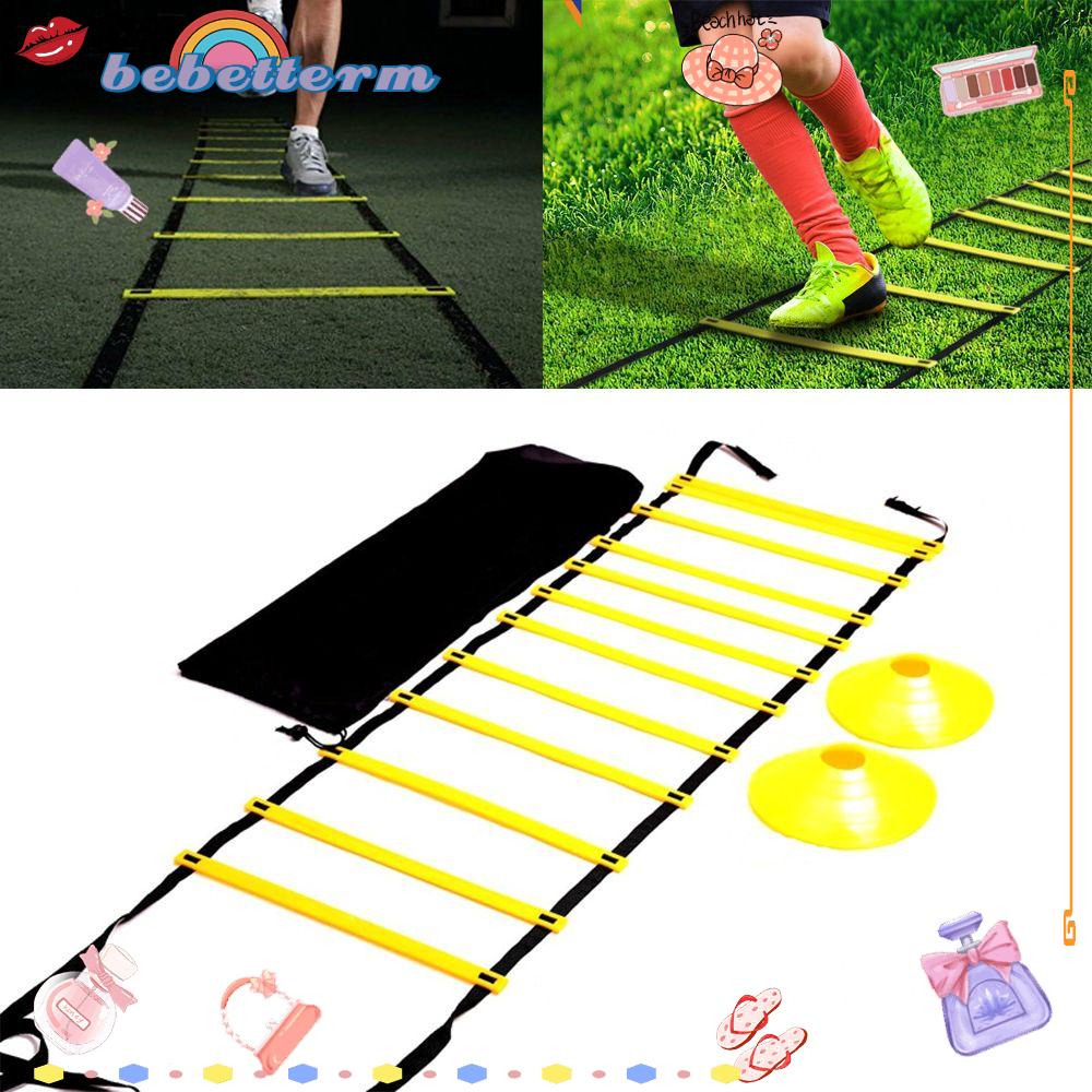 Thang dây kèm 10 dụng cụ hình nón tập luyện tốc độ bóng đá/bóng