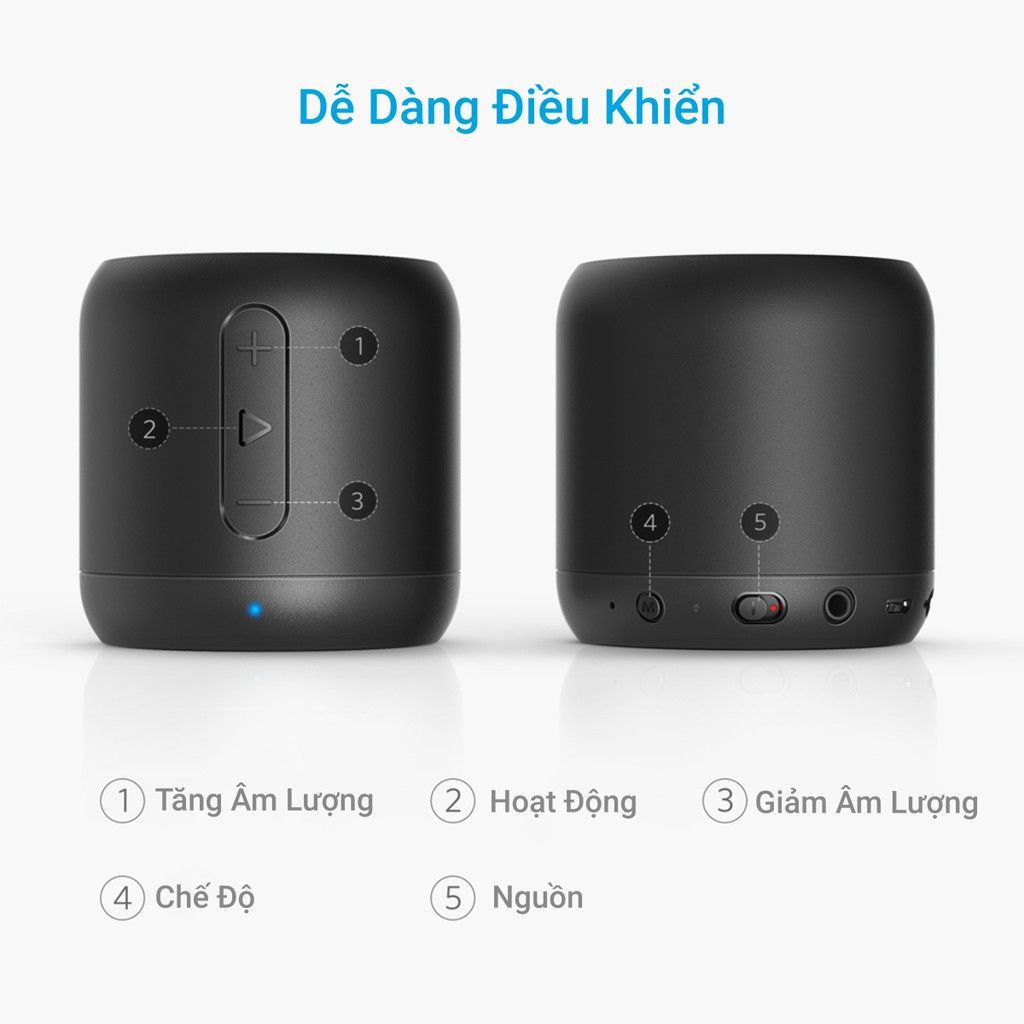 [Mã 66ELHASALE hoàn 7% đơn 500K] Loa bluetooth ANKER SoundCore Mini Stereo - A3101