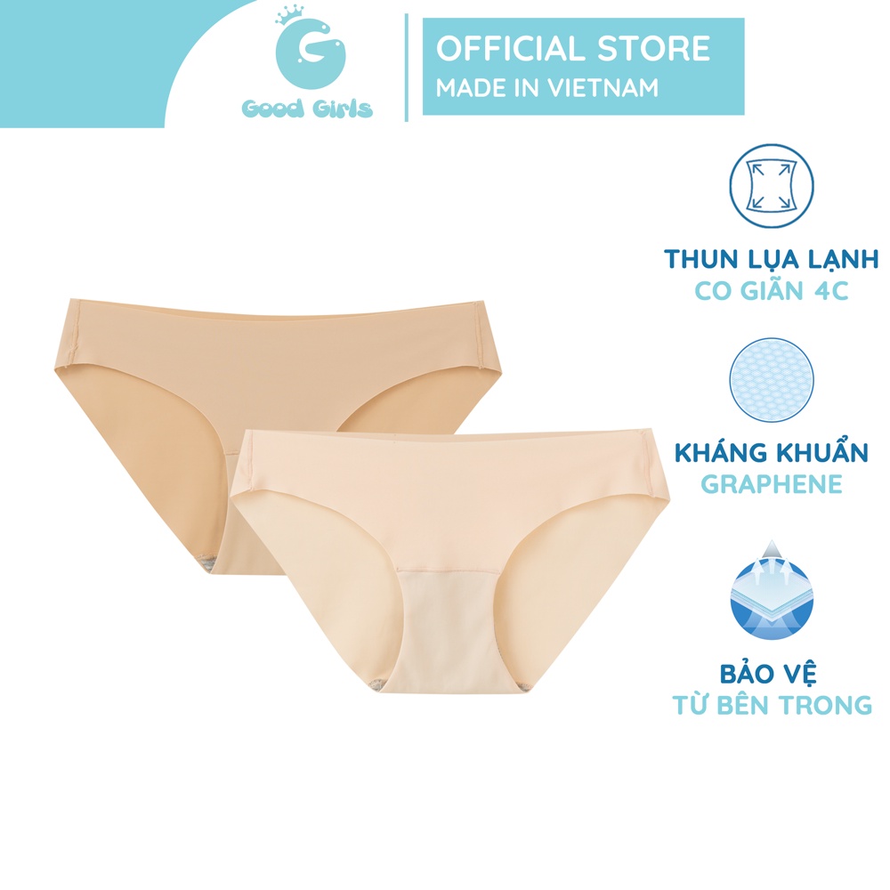 Quần lót nữ kháng khuẩn lụa thun lạnh cao cấp Good Girls quần chip bikini lưng thấp Puresh