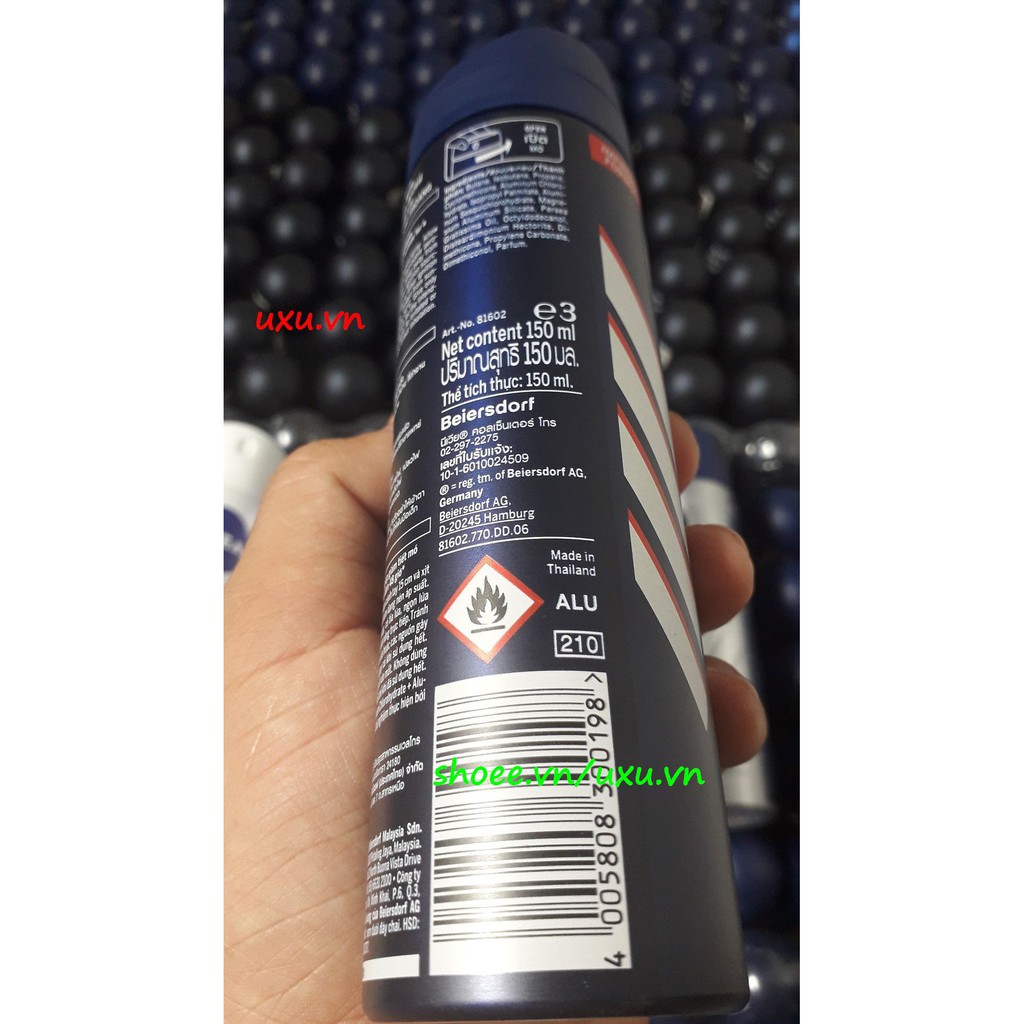 Xịt Khử Mùi Nam 150Ml Nivea Dry Impact Khô Thoáng, Với uxu.vn Tất Cả Là Chính Hãng.