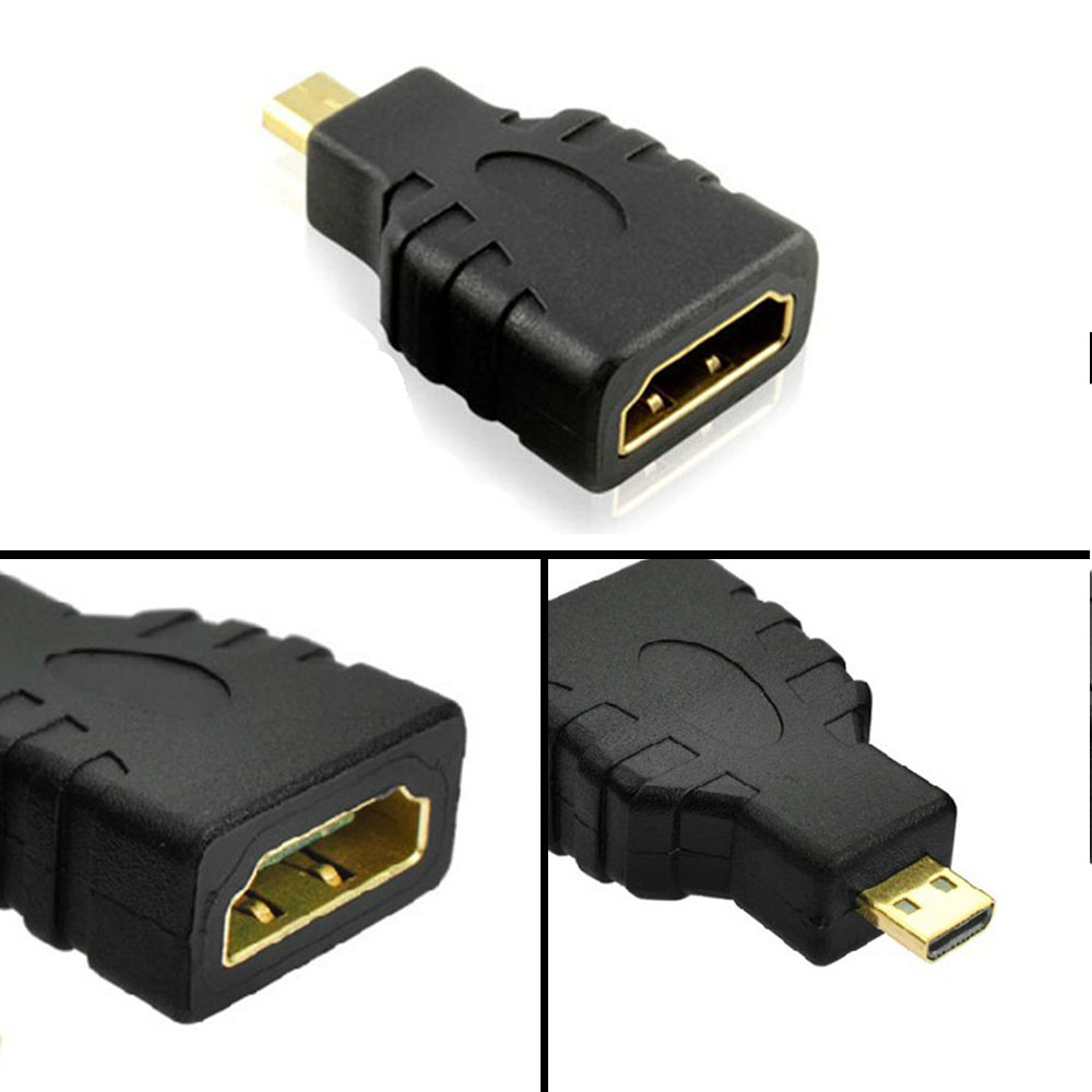 ❤LANSEL❤ HDTV Micro HDMI To HDMI|Plated Converter Male To Female 1080P Connector 1.4V Adapter Type D To Type A