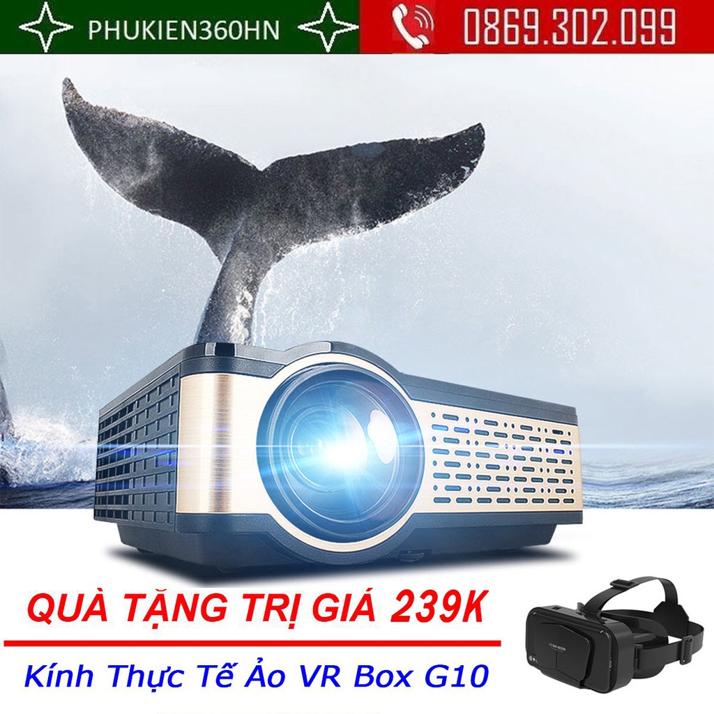 (QUÀ TẶNG 239K)Máy Chiếu Siêu Nét W5 Projector Hỗ Trợ Độ Phân Giải 1080P Độ Sáng 4000Lumens Bluetooth 4.0