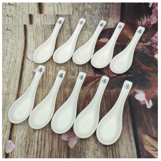 Bộ 10 muỗng sứ trắng Minh Long - bộ muỗng sứ Minh Long