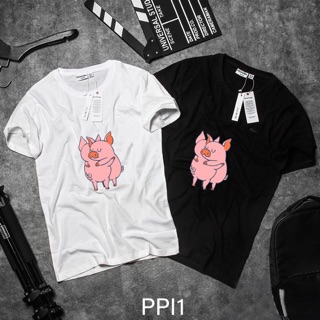 Áo đôi Heo con thun cotton co giãn 4 chiều đủ màu đủ size 6-110kg