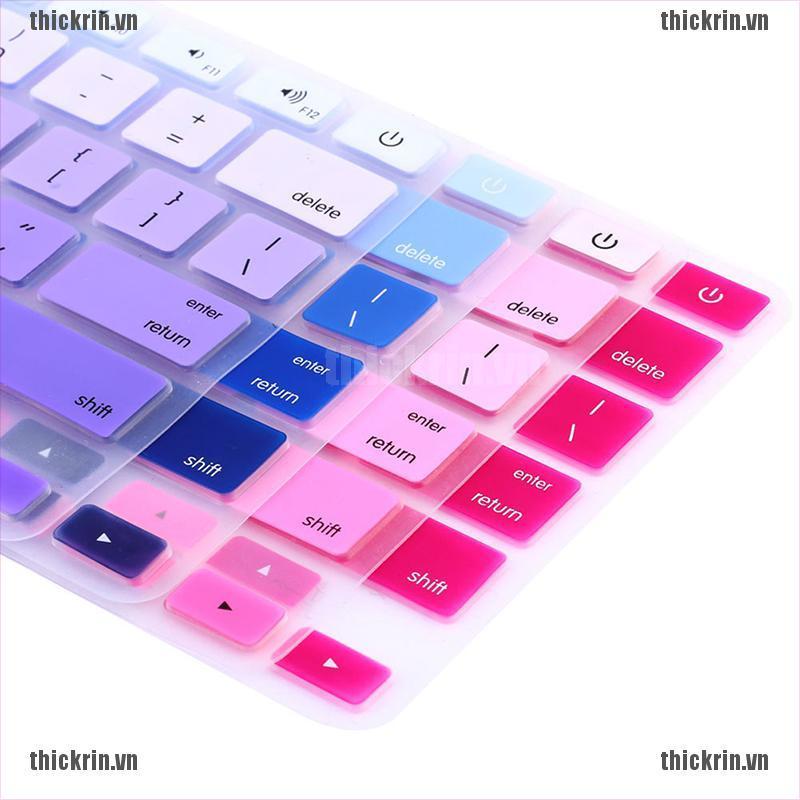 <Hot~new>Rainbow Silicone Keyboard Case Cover Skin Protector for iMac Macbook Pro 13" 15"