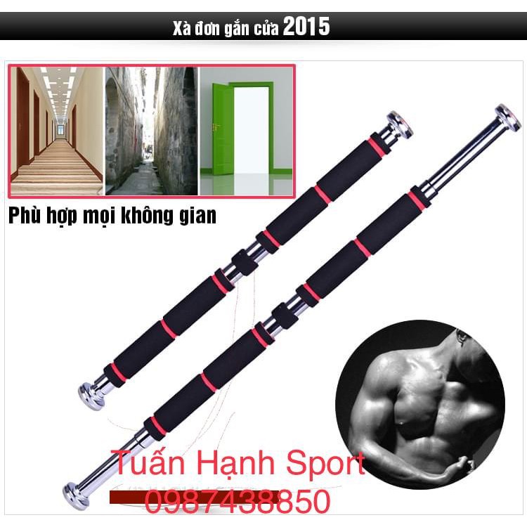 Thanh tập xà đơn treo tường gắn cửa nhiều cỡ từ 62-150cm kích thước có thể tùy chỉnh phù hợp tập gym tại nhà tăng cơ bắp