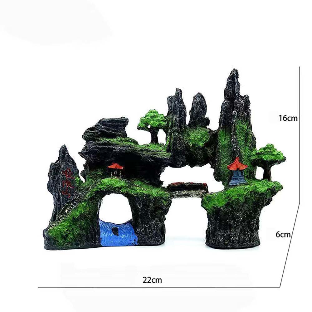 Mô hình hang động bằng nhựa resin trang trí cảnh quan bể cá sáng tạo